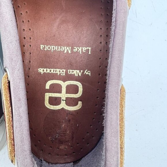 Allen Edmonds Lake Mendota Men Size 9E Plum Suede Loafer Comfort Boat Shoes - Picture 13 of 15